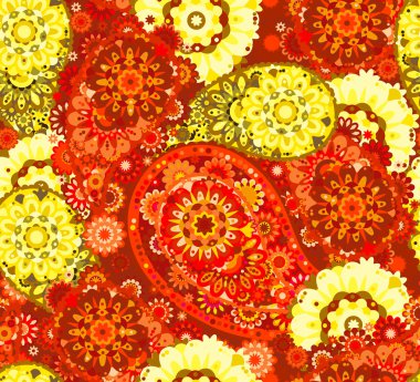 Hindistan süsleme paisley ve mehndi tasarımlar