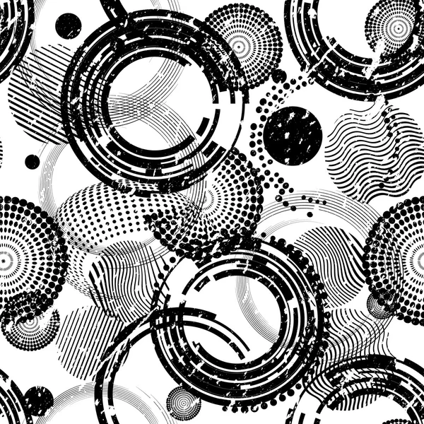 Nahtloser geometrischer Vektorhintergrund. abstrakte kreative Kreis mehrfarbige Muster. — Stockvektor
