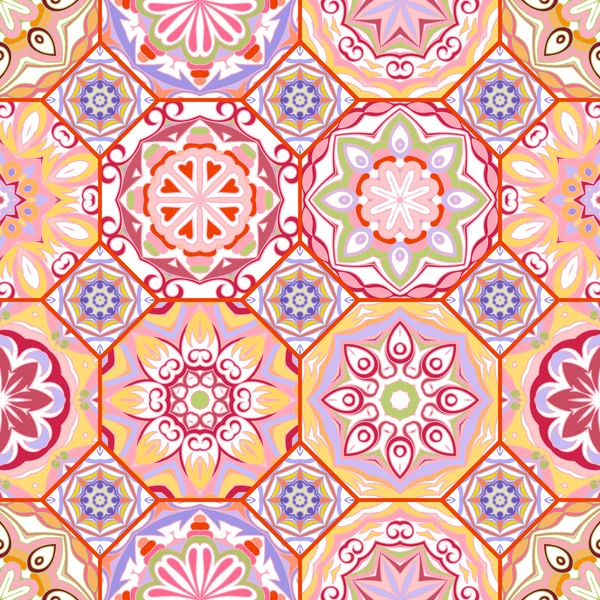 Gorgeous floral tile design. — Stock Vector
