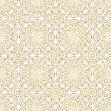 Vektör altın süslü dikişsiz desen doğu süs ile.