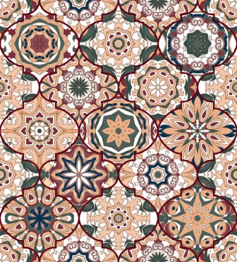 Kusursuz desen. Doğu dekoratif unsurlar. Elle çizilmiş arka plan.