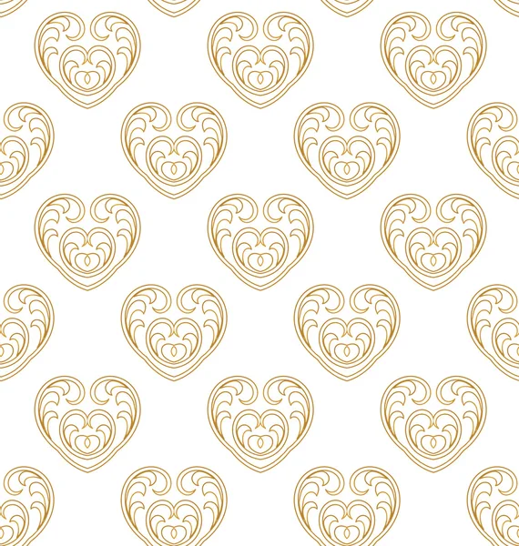 Vector golden ornate seamless pattern with eastern ornament. — Stock Vector