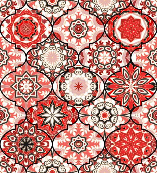 Parlak renklerde vektör etnik renkli bohem desen