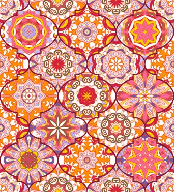 Kusursuz desen. Doğu dekoratif unsurlar. Elle çizilmiş arka plan.