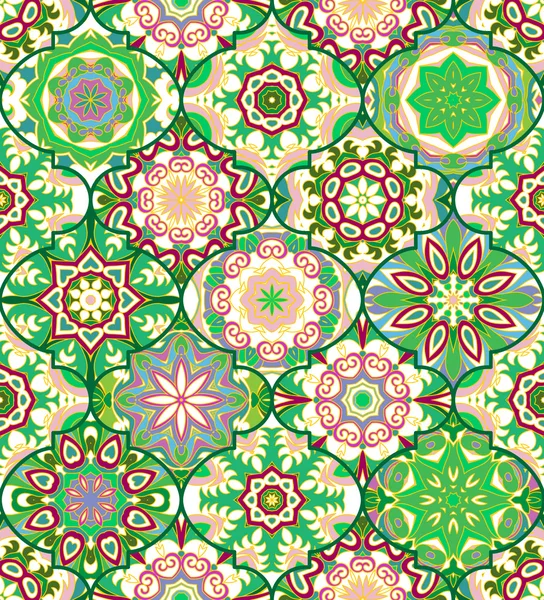 Parlak renklerde vektör etnik renkli bohem desen