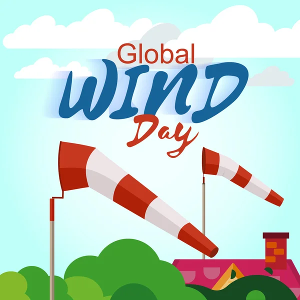 Global wind dag 15 jun. — Stockvector