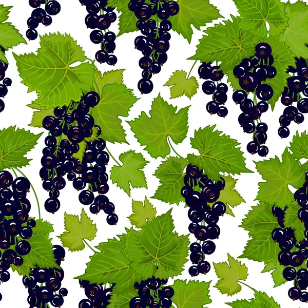Röda vinbär seamless mönster. Samling av bär. Vektor — Stock vektor