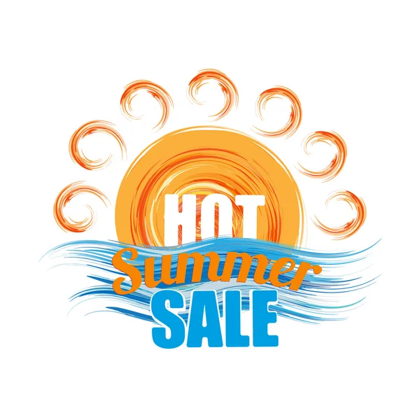 Banner de venta de verano caliente — Archivo Imágenes Vectoriales