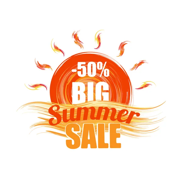 Hot summer sale template banner — Stockový vektor