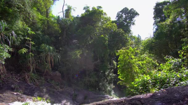 Avvicinati alla cascata, Phuket. Thailandia, Sud Est asiatico. 4K — Video Stock