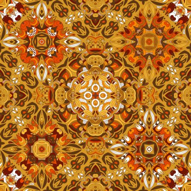 Lüks oryantal kiremit seamless modeli. Vektör