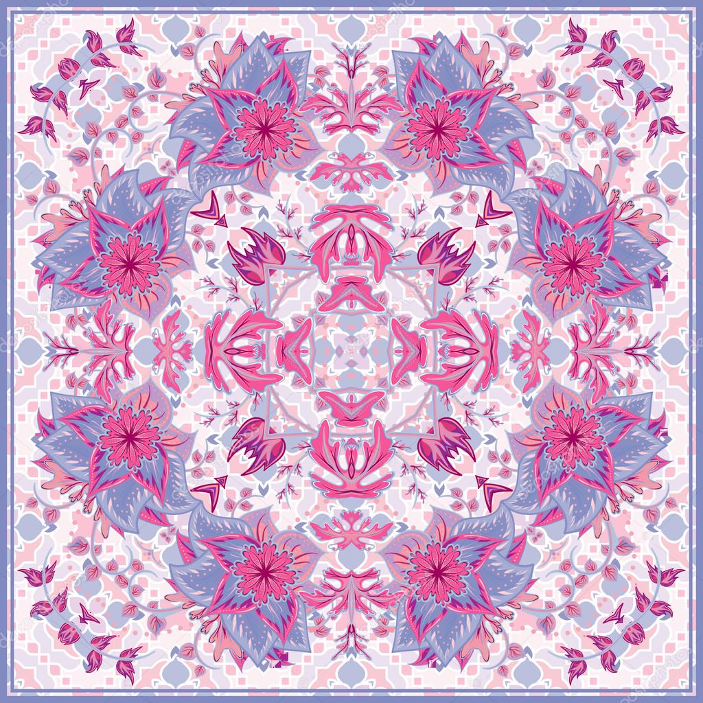 Pañuelo Cuadrado De Seda Para Mujer, Bandana Con Tampado De Moda Para