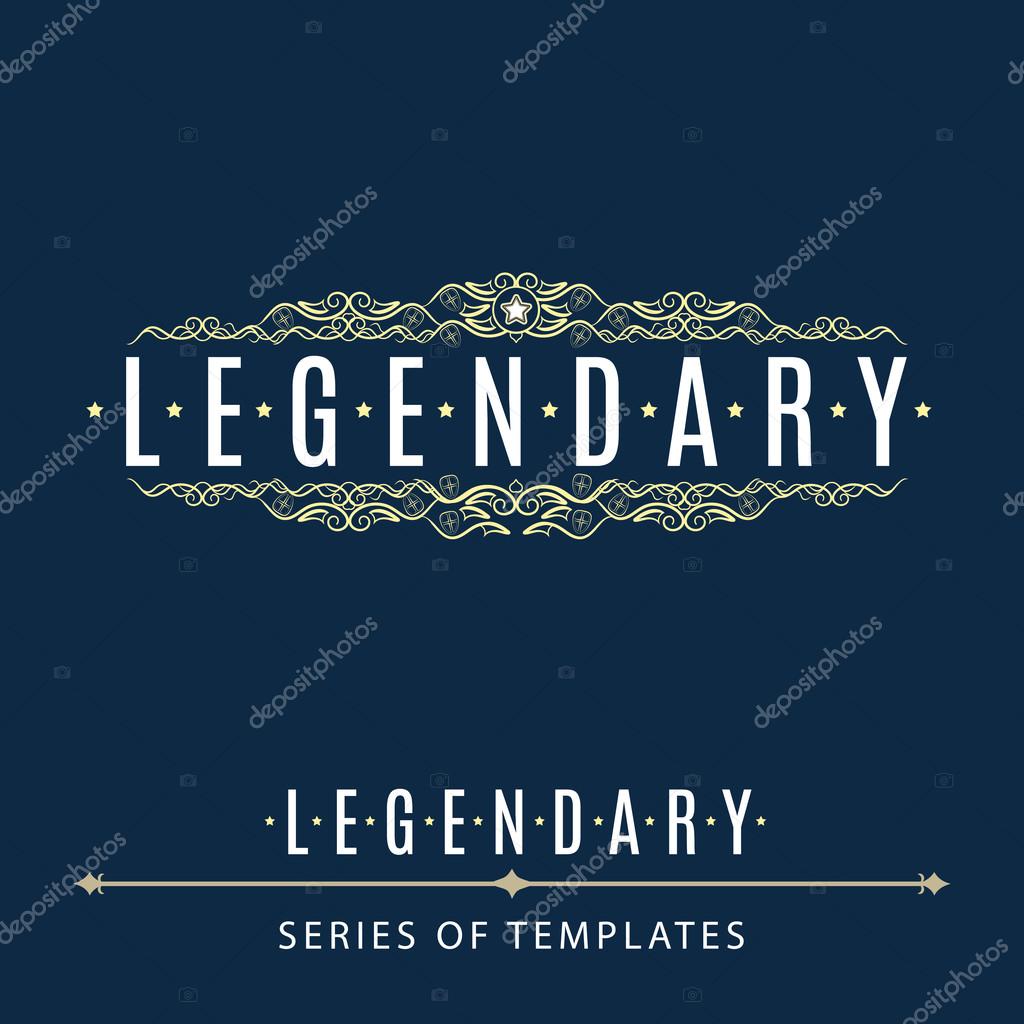 Luxury logo template flourishes calligraphic elegant ornament lines. Business sign, monogram identity for Restaurant, Boutique, Cafe, Hotel, Heraldic, Jewelry, Fashion and other vector illustration