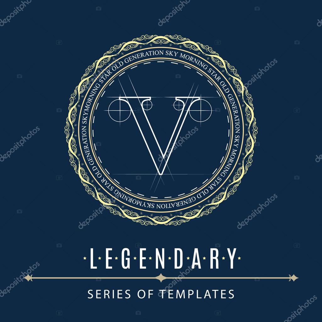 Luxury logo template flourishes calligraphic elegant ornament lines. Business sign, monogram identity for Restaurant, Boutique, Cafe, Hotel, Heraldic, Jewelry, Fashion and other vector illustration
