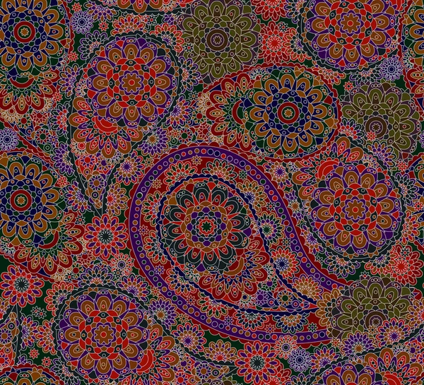 Vektor nahtlose orientalische Muster. farbenfrohe Paisley. — Stockvektor