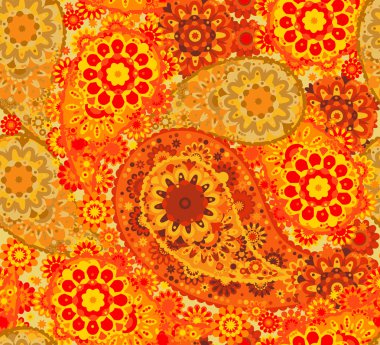 Hindistan süsleme paisley ve mehndi tasarımlar