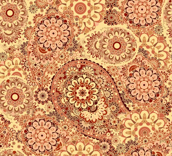 Vector seamless pattern in Eastern style. Colorful element for design. Ornamental lace tracery background.