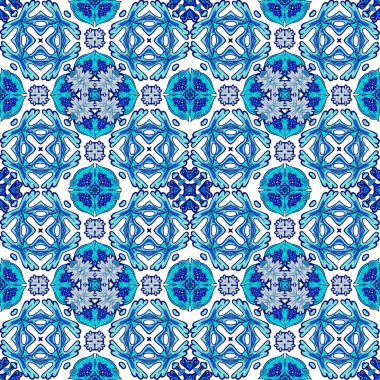 Beautiful seamless ornamental tile background. Vector illustration.