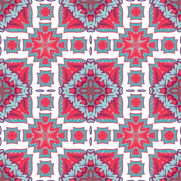 Gorgeous seamless patchwork pattern from Moroccan tiles, ornaments. Can be used for wallpaper, pattern fills,surface textures. — 스톡 벡터