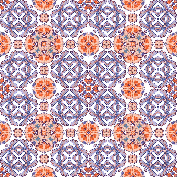 Dekoratif renkli seamless modeli mozaik etnik tarzda. vektör arka plan illüstrasyon
