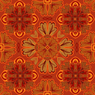 Seamless patchwork pattern from Moroccan, Portuguese  tiles, Azulejo, ornaments. For wallpaper, pattern fills, surface textures
