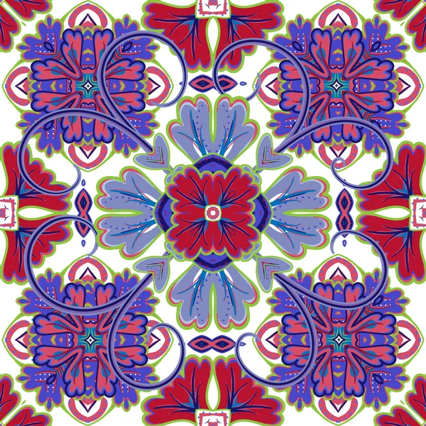 Beautiful seamless ornamental tile background vector illustration. — Stock Vector