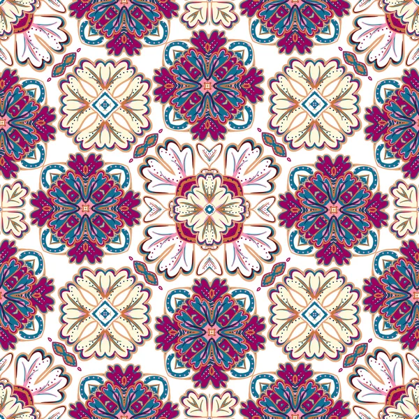 İspanyol geleneksel süsleme, Akdeniz seamless modeli, çini tasarım, illüstrasyon vektör.