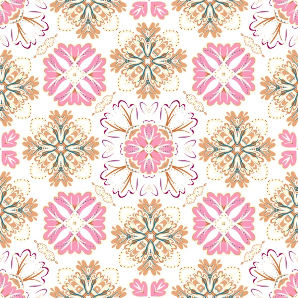 İspanyol geleneksel süsleme, Akdeniz seamless modeli, çini tasarım, illüstrasyon vektör.