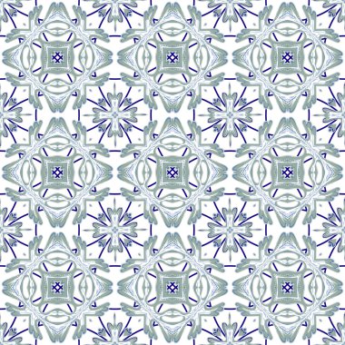 İtalyan geleneksel süsleme, Akdeniz seamless modeli, çini tasarım, illüstrasyon vektör.