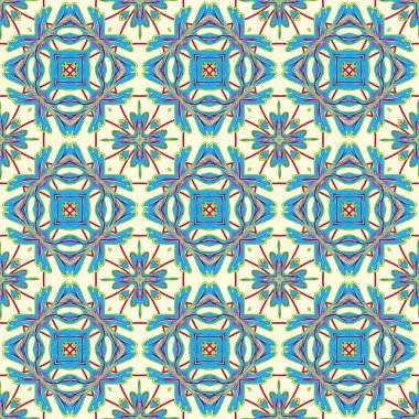 İtalyan geleneksel süsleme, Akdeniz seamless modeli, çini tasarım, illüstrasyon vektör.