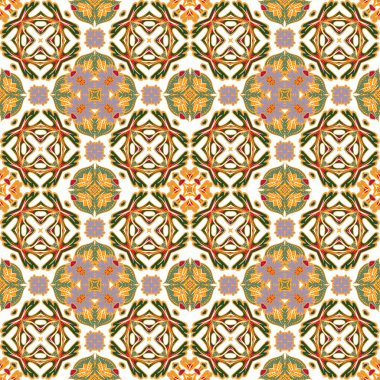 Arka plan vintage kiremit. Seamless modeli. Soyut duvar kağıdı. Doku vektör. Kumaş illüstrasyon