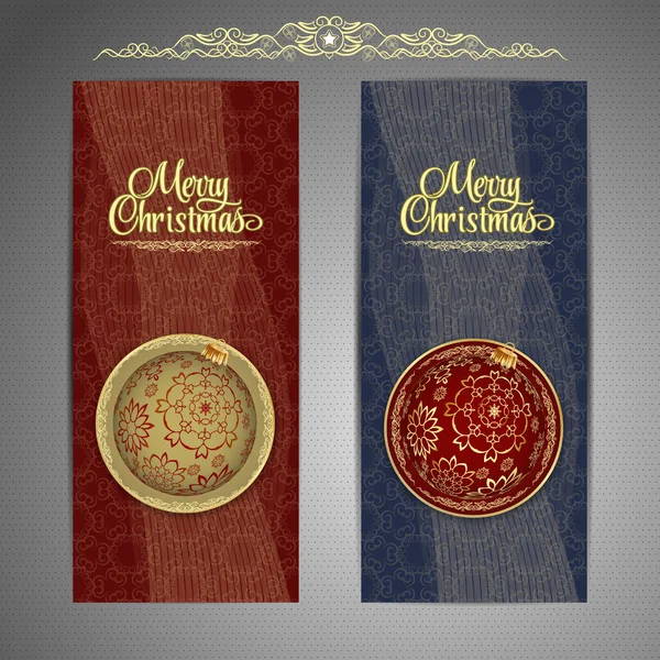 Χριστούγεννα και Πρωτοχρονιά διάνυσμα ευχετήρια κάρτα — Διανυσματικό Αρχείο