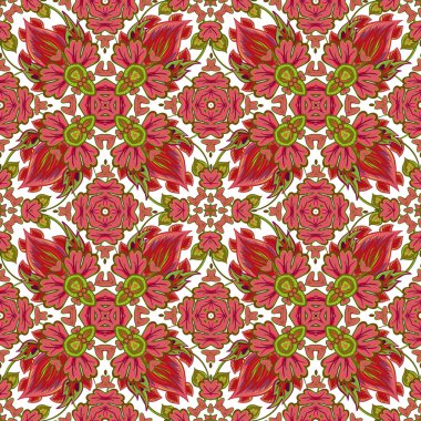 Vektör arka plan Mozaik, seramik, Mayolikası, seamless modeli.