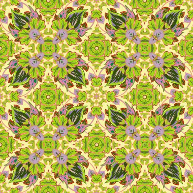 Lüks Damask sorunsuz kiremitli motif vektörel desen kumaş için