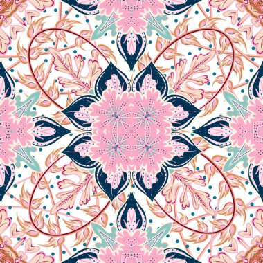 Sorunsuz döşenmiş desen kraliyet lüks klasik damasko vektör tasarımı