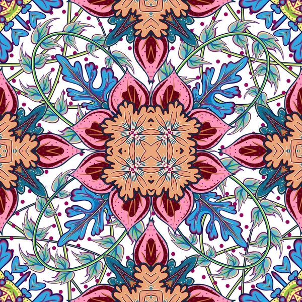 Patrón de azulejos sin costura Diseño de vectores damasco clásico de lujo real — Archivo Imágenes Vectoriales