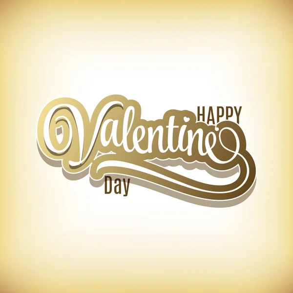 Happy Valentines Day Hand Lettering - Typografischer Hintergrund. — Stockvektor