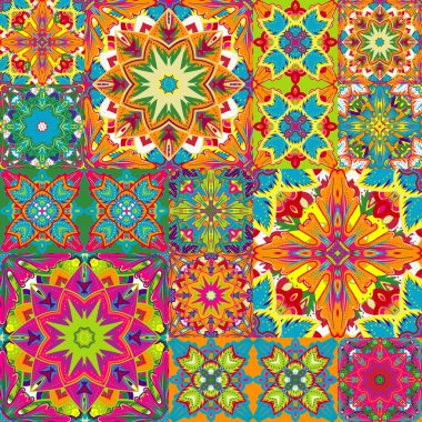 Seamless background pattern. Will tile endlessly. Patchwork pattern clipart