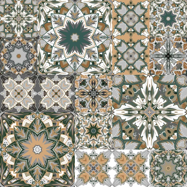 Seamless background pattern. Will tile endlessly. Patchwork pattern — 스톡 벡터