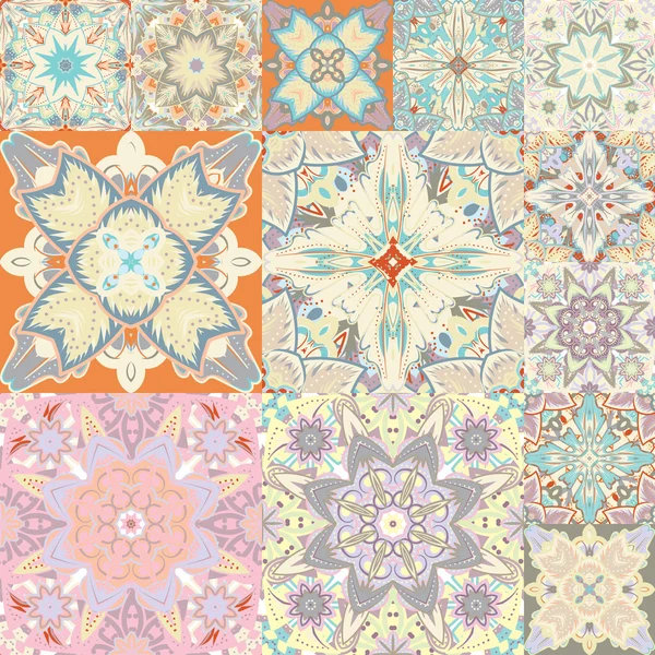 Modèle vectoriel sans couture. Patchwork. en style arabe. Illustration synthétique . — Image vectorielle