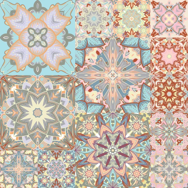 Modello vettoriale senza soluzione di continuità. Patchwork. in stile arabo. Illustrazione astratta . — Vettoriale Stock