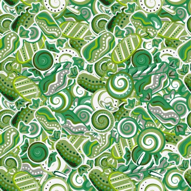 Seamless pattern vector  background with lollipops. candies, sweets, bright and colorful.