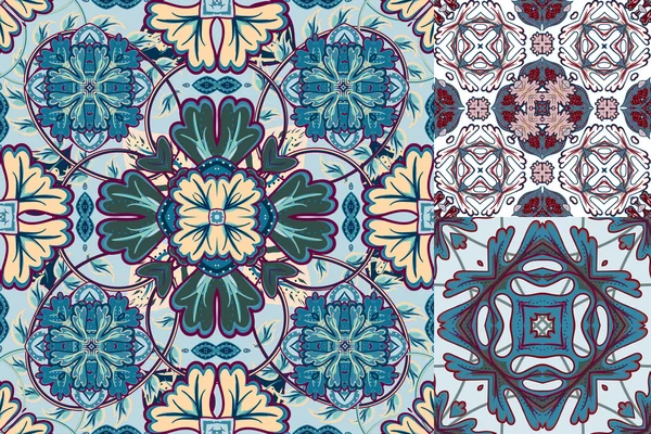 Art vintage vector set of damask  pattern background. Seamless Vintage — ストックベクタ