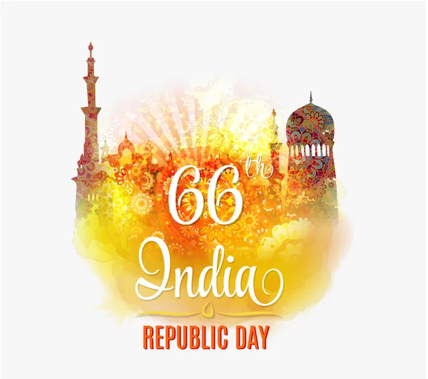 India Republic Day Background Vector illustration. — ストックベクタ