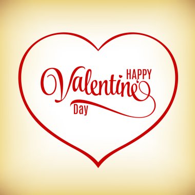 Red grunge stamp with  the text Happy Valentine