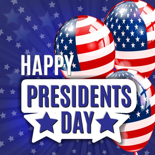 Happy Presidents Day. Presidents day banner illustration design with american flag. — Stock Vector