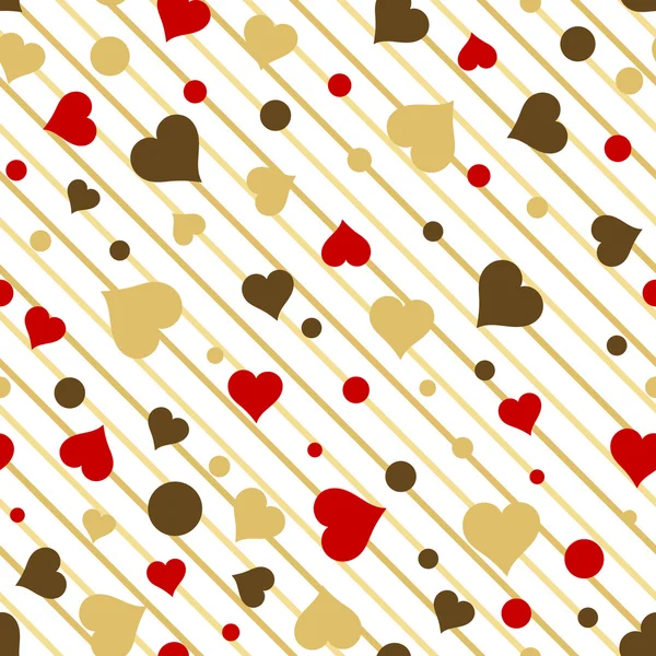 Seamless pattern with hearts. Valentines Day background — Stock Vector