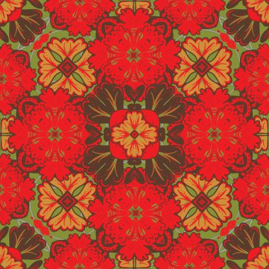 Dikişsiz desen renkli fayans Faslı, dan süsler. Duvar kağıdı, desen dolgularını, web sayfası arka planı, yüzey dokuları için kullanılabilir.