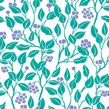Vector Seamless Floral Pattern. Art Deco vintage pattern with green leaves. Hand Drawn Floral Texture, Decorative Flowers, Coloring Book