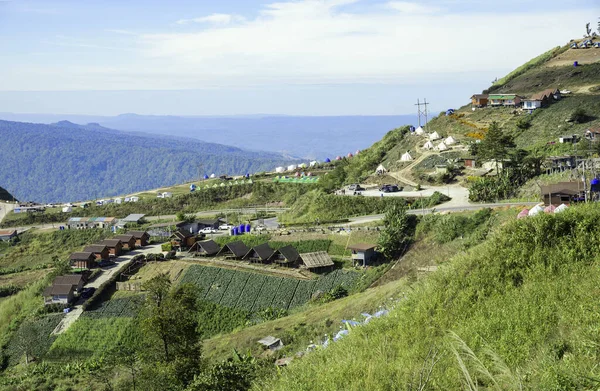 Vista Aérea Del Pico Montaña Phu Thap Berk Por Mañana — Foto de Stock